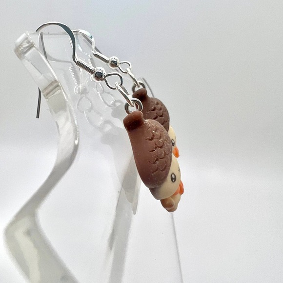 Acorn Earrings - Fall Acorn Head Earrings - Seasonal Earrings - Fall Earrings - Picture 3 of 10